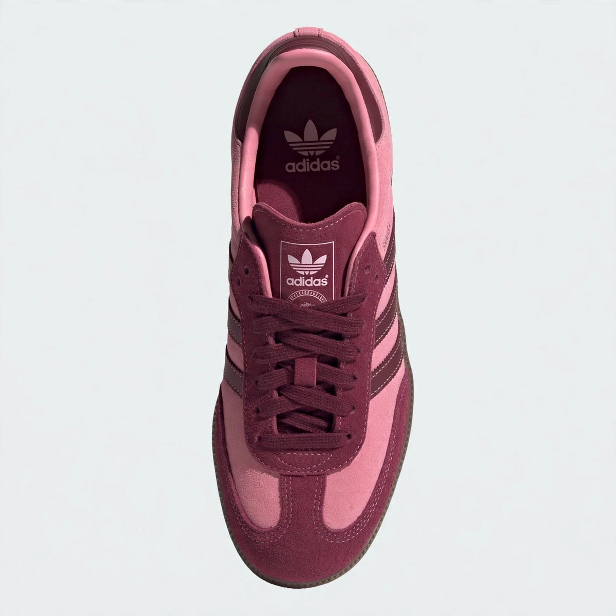 Samba-Style Suede Retro Sneaker - Burgundy Pink | Low Profile | Women