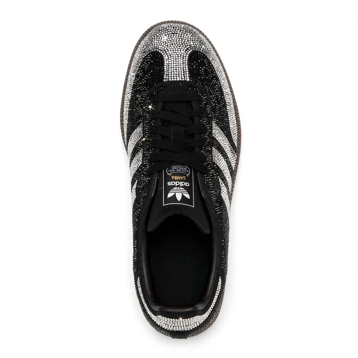 Samba Rhinestone Black Sneakers - Diamante Crystal Embellished - Luxe Party Edition